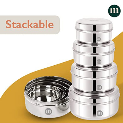 Image 6 of MARU Fridge Storage Containers Stainless Steel set of 4 (250ml, 450ml, 600ml, 850ml)
