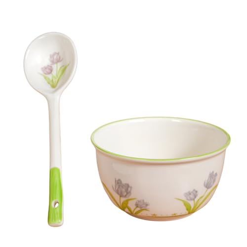 Image 7 of Nestasia Set of 4 Ceramic Soup Bowl with Spoon (400ml)
