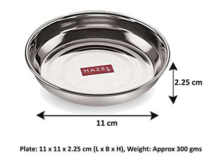 Image 5 of HAZEL Small Steel Snack Plates, 150 ML, Set of 6