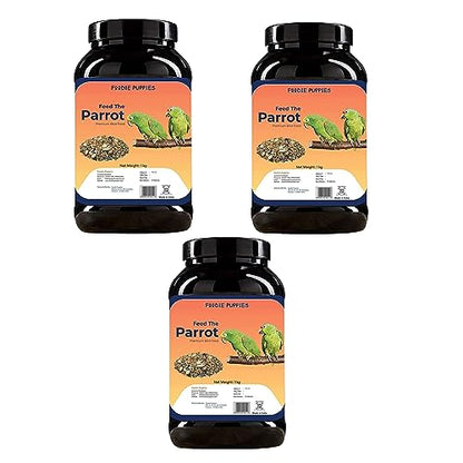 Image 7 of Container - Big Parrot Seed 3Kg for the product Foodie Puppies Parrot Bird Food for Big Parrot Birds