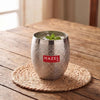 Image 1 of Default Title for the product HAZEL Matt Finish Designer Stainless Steel Drinking Glasses 260 ml, Silver