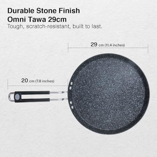 Image 4 of Prestige Durastone Hard Anodised 6 Layer Non-Stick Omni Tawa, 27 cm (Black)