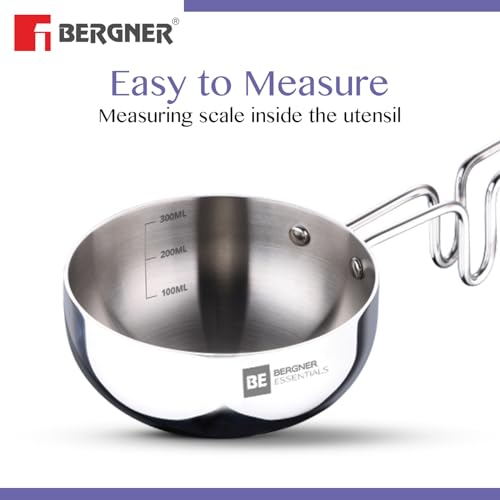 Image 5 of BERGNER BE Essentials Tri-Ply Stainless Steel Tadka Pan 10cm 300ml