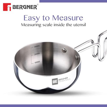 Image 5 of BERGNER BE Essentials Tri-Ply Stainless Steel Tadka Pan 10cm 300ml