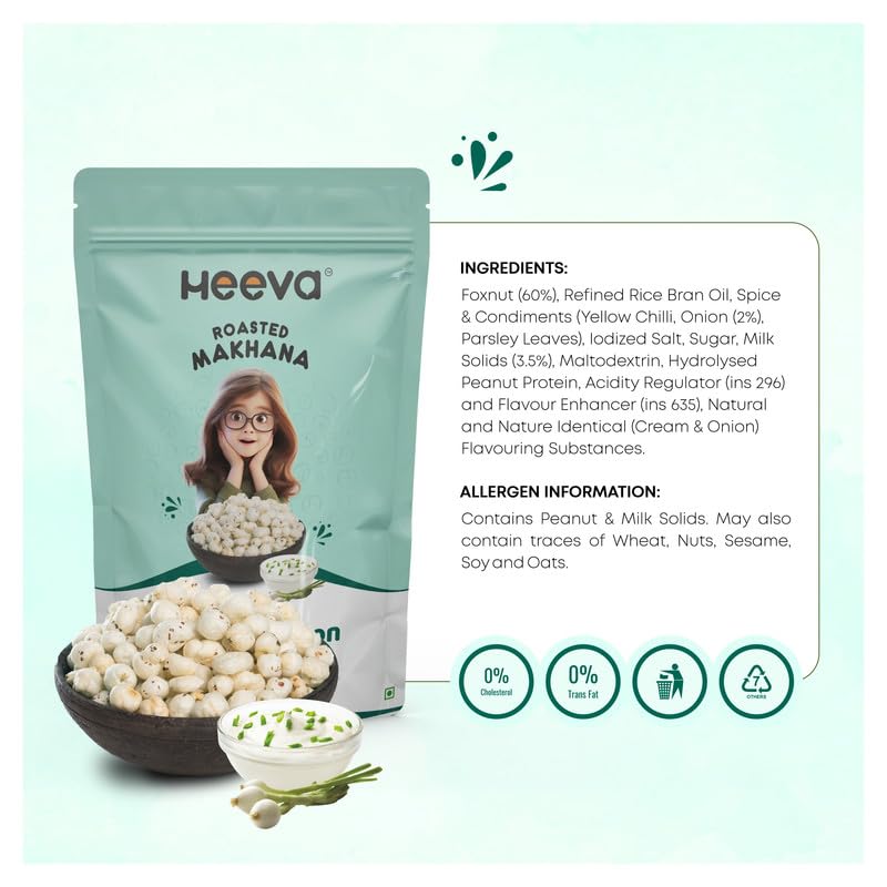 Image 7 of Heeva Roasted Makhana Cream n Onion 50g Pack of 2