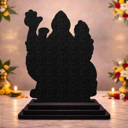 Image 2 of Maa Sherawali Wooden MDF Printed Idol with Stand, 4 x 5 Inch, Pooja Room Decor, Home Temple Mandir Decoration, Religious Gift