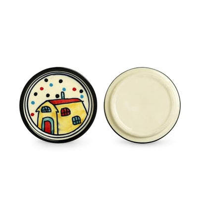Image 3 of ExclusiveLane The Hut Decorative Ceramic Coasters for Cups Set of 4