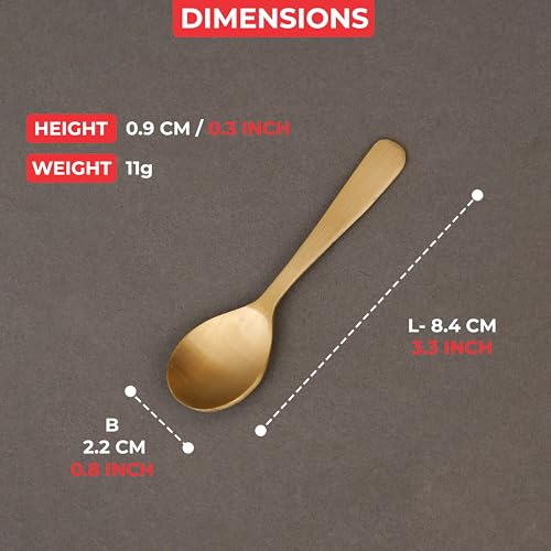 Image 3 of HAZEL Brass Masala Spoon Set of 6