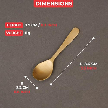 Image 3 of HAZEL Brass Masala Spoon Set of 6