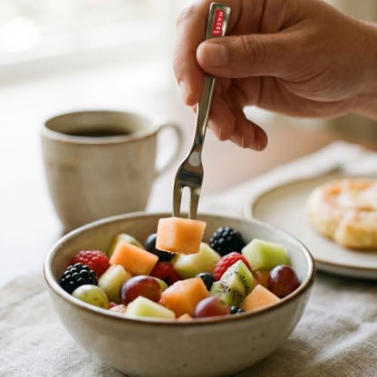 Image 2 of HAZEL Stainless Steel Fruit Fork Set of 6 Dessert Forks for Snacks
