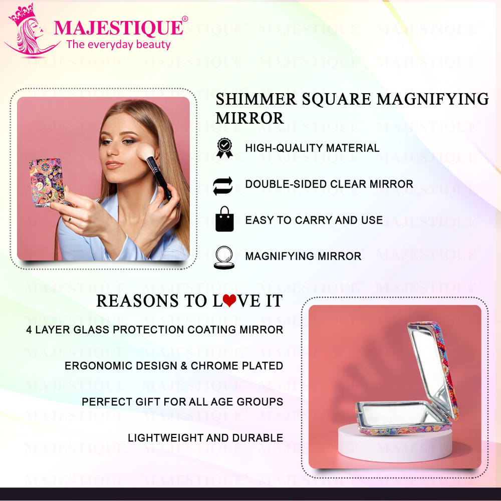 Image 7 of Majestique Shimmer Square Magnifying Mirror