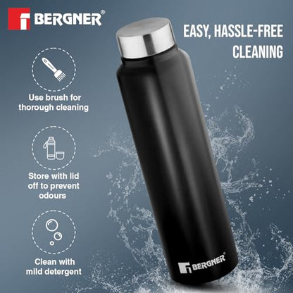 Image 2 of BERGNER Walking Stainless Steel Water Bottle 1000ml