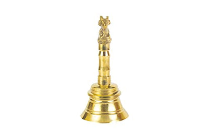 Image 5 of Spillbox Traditional Brass Bell/Worship For Temple Home - 4" Inch Nandi