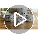 Image 2 of ExclusiveLane Deer & Floral Ceramic Tea Cups Set of 6, 150 ml