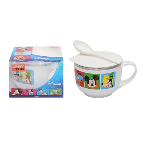 Image 6 of Jaypee Plus Stainless Steel Disney Mickey Mouse Printed Souptok Prime Soup Bowl With Lid & Spoon 700 Ml