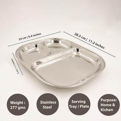 Image 9 of Spillbox Stainless Steel Tiffin Plate
