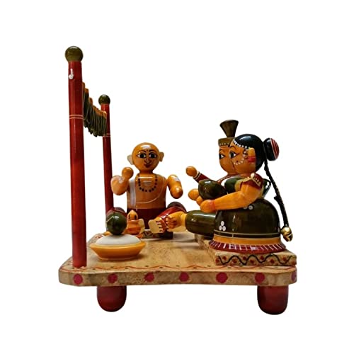 Image 3 of Hand Crafted - Etikoppaka Toy - Beautiful Marriage Mandapam