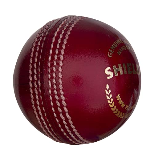 Image 2 of SG Shield 30 Four-Piece Water Proof Cricket Leather Ball (RED)