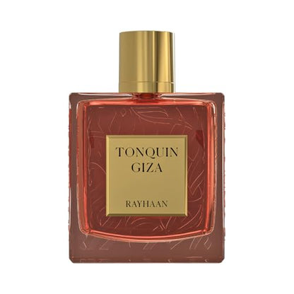 Image 1 of 100 ml / Pack of 1 for the product RAYHAAN Tonquin Giza Eau de Parfum, Fragrance, Gold Cap, Textured Glass Bottle