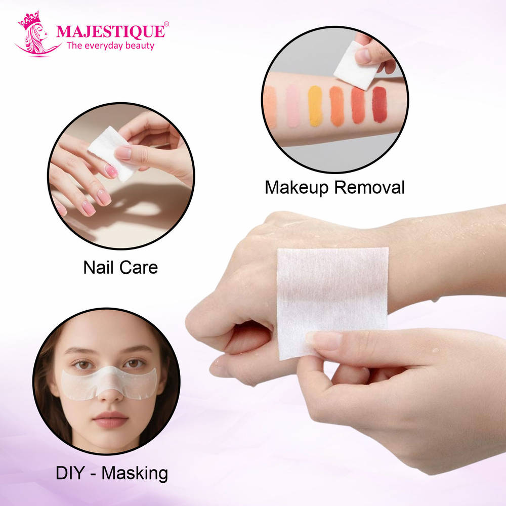Image 4 of Majestique Ultra Thin Makeup Cotton Wipes