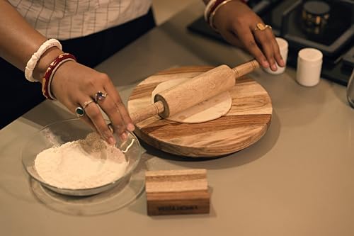 Image 4 of Vesta Homes Wooden Chakla/Pastryboard for Kitchen 9 * 9 * 1.5 Inches