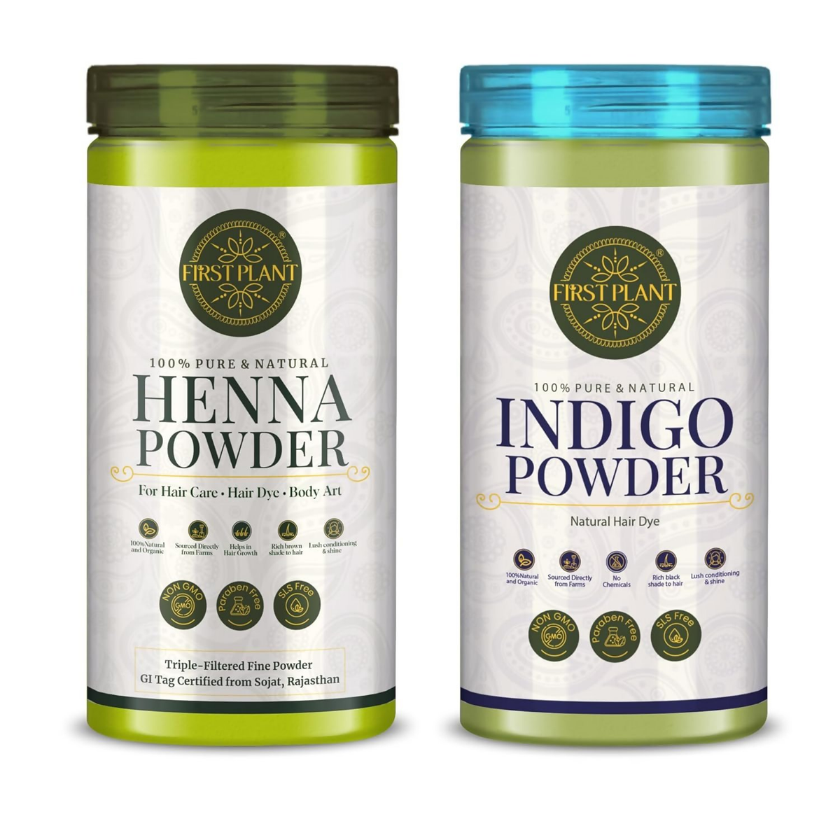Image 1 of combo for the product First Plant Natural Hair Dye Combo Pack For Black