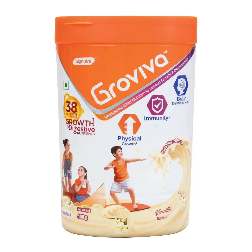 Image 1 of 400 gm Jar for the product Groviva Child Nutrition Supplement - Vanilla