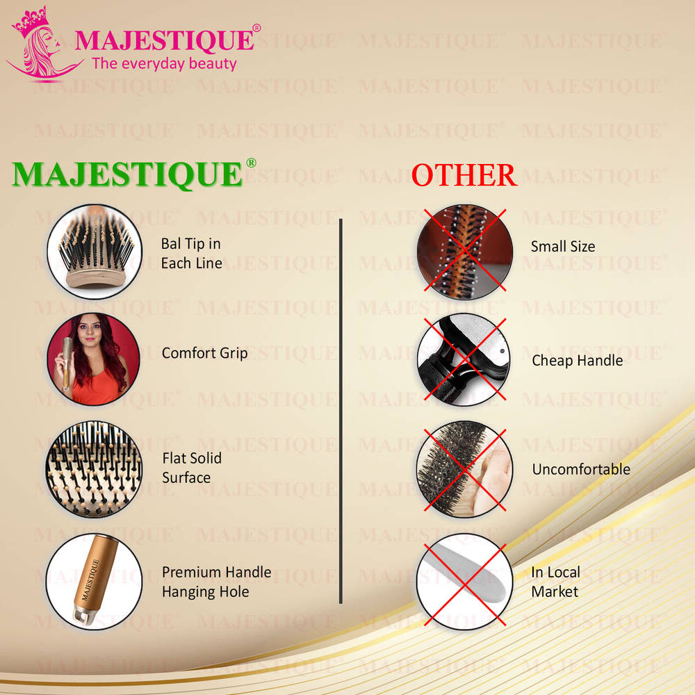 Image 5 of Majestique Golden Fusion Vent Hair Brush for Blow Drying - Styling and Solon for Men and Women