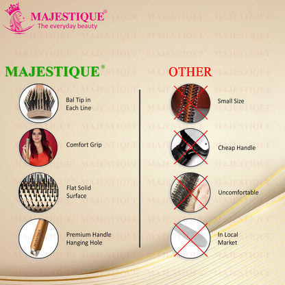 Image 5 of Majestique Golden Fusion Vent Hair Brush for Blow Drying - Styling and Solon for Men and Women