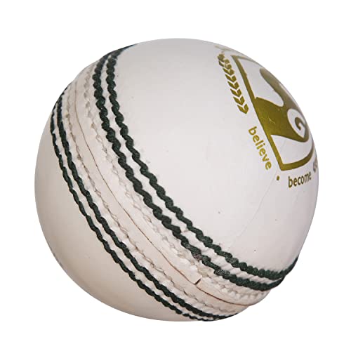 Image 2 of SG Shield 30 Water Proof Cricket Leather Ball (White)