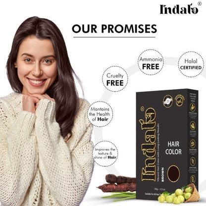 Image 2 of Indalo Ammonia-Free Vibrant Brown Hair Color With Natural Ingredients - Brown