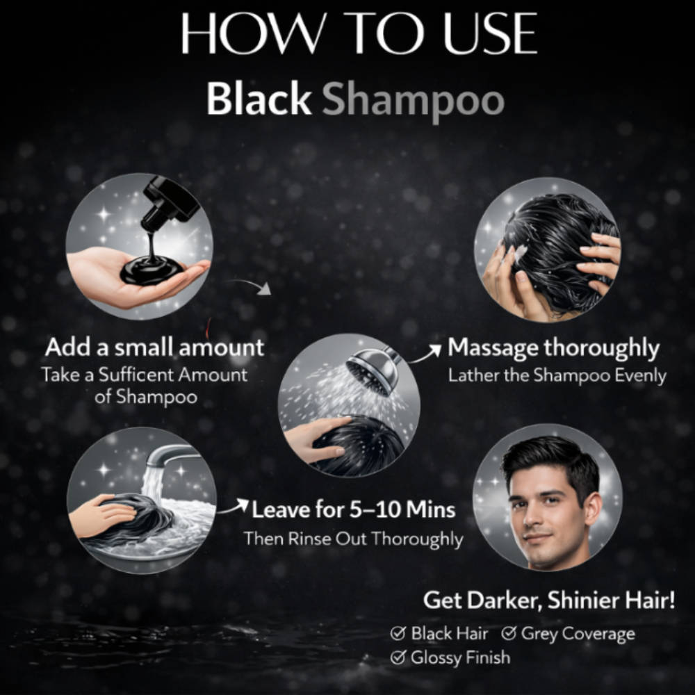 Image 3 of Natuur Black Shampoo - Amla Reetha Shikakai Bhringraj & Methidana