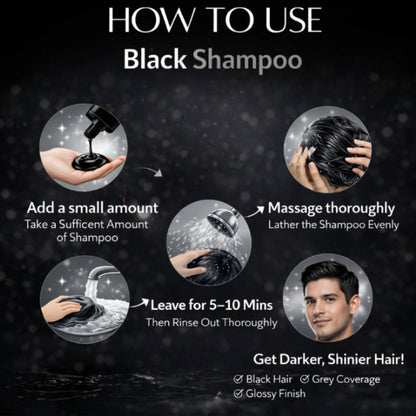 Image 3 of Natuur Black Shampoo - Amla Reetha Shikakai Bhringraj & Methidana