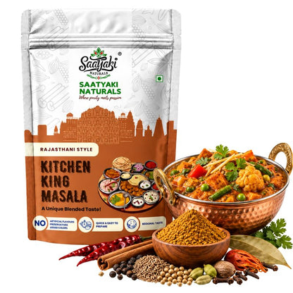 Image 1 of 100 g (Pack of 1) for the product SAATYAKI NATURALS Kitchen King Masala