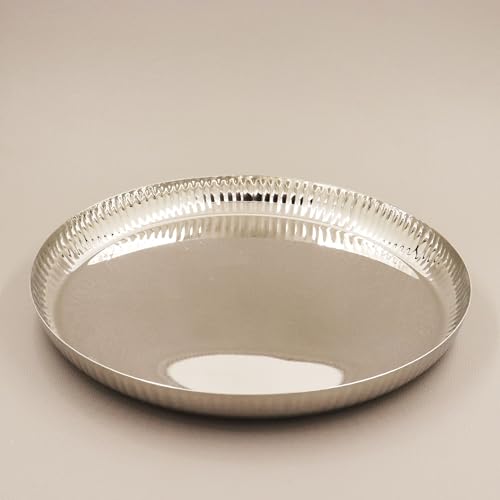 Image 7 of Spillbox Stainless Steel Hammered Tiffin Plate
