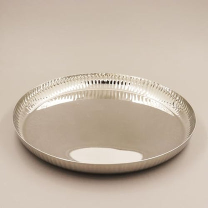 Image 7 of Spillbox Stainless Steel Hammered Tiffin Plate