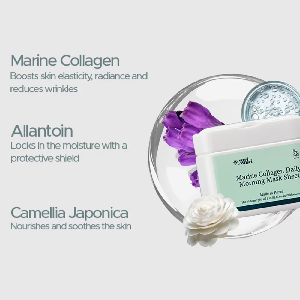 Image 3 of Yuri Woori Marine Collagen Daily Morning Sheet Mask