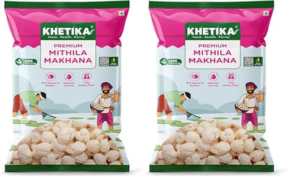 Image 3 of 100 g (Pack of 2) for the product Khetika Premium Mithila Makhana