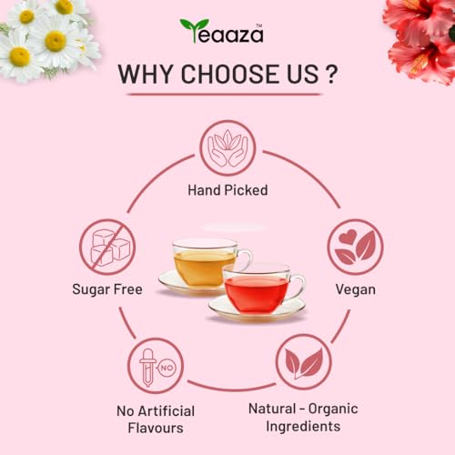 Image 5 of Teaaza Combo – Chamomile Flower Tea - 50G & Hibiscus Flower Tea - 50G