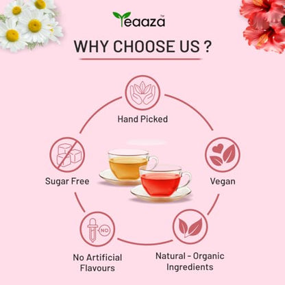 Image 5 of Teaaza Combo – Chamomile Flower Tea - 50G & Hibiscus Flower Tea - 50G