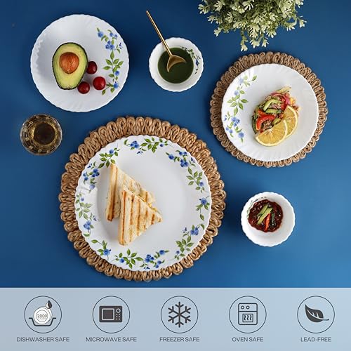 Image 4 of Cello Opalware Dazzle Series Moon Rose Dinner Set, 18 Pieces