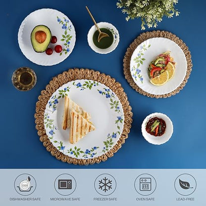 Image 4 of Cello Opalware Dazzle Series Moon Rose Dinner Set, 18 Pieces