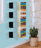 Image 1 of Default Title for the product Go Hooked Heavy Duty Metal Wall Mounted Book Shelves for Study Room, Living Room and Bedrooms (4 Pcs) (Black)
