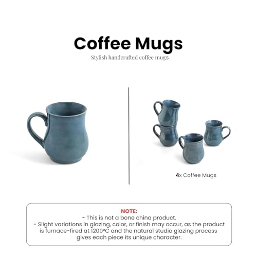 Image 5 of ExclusiveLane Belly Pot Ceramic Coffee Mugs Set of 4 300 ml