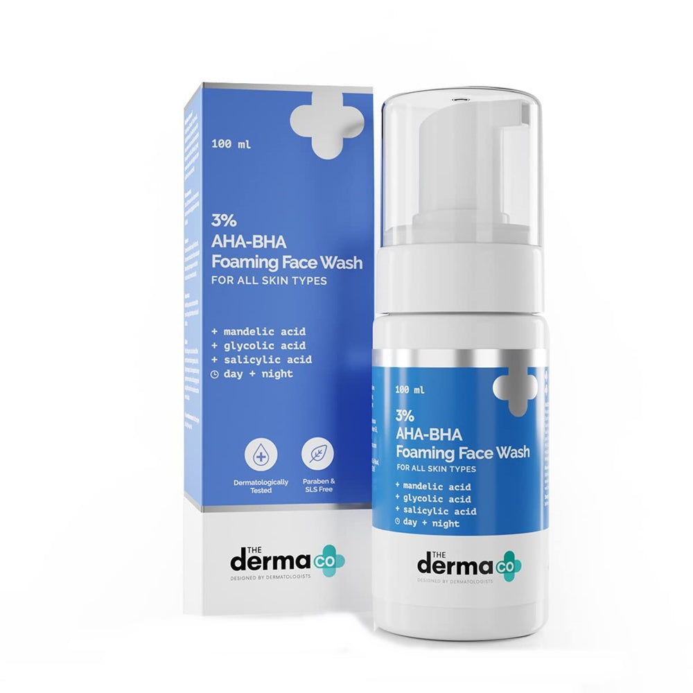 Image 1 of The Derma Co 3% AHA-BHA Foaming Face Wash