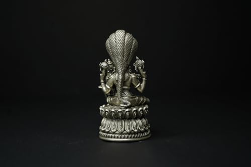 Image 2 of Dista Silvers 3D Vishnu Lakshmi Antique Idol 239.9g