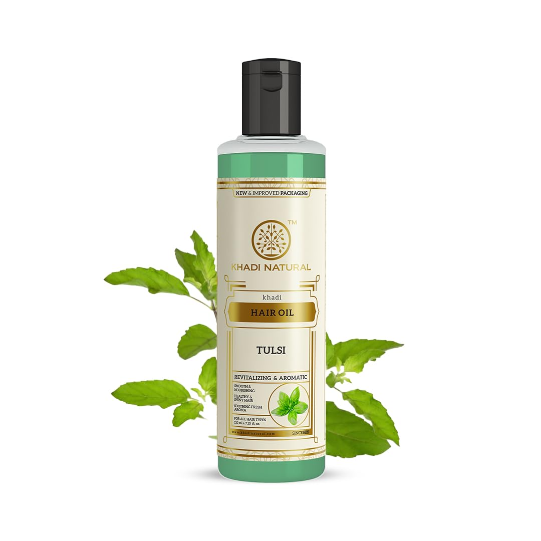 Image 1 of Khadi Natural Tulsi Hair Oil