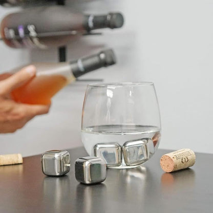Image 3 of HAZEL Stainless Steel Ice Cubes Set of 12