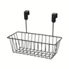 Image 1 of Default Title for the product Go Hooked BIANCO Over Cabinet Door Organizer Metal Hanging Storage Basket 28cm | Under Shelf Cabinet Organizer for Kitchen, Pantry, Bathroom & Sink Cabinet, Heavy Duty Space Saving Wire Rack (Black, Pack of 1)