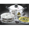 Image 1 of Round Steamer with Fry Pan,Steamer Idly & Dhokla Plate